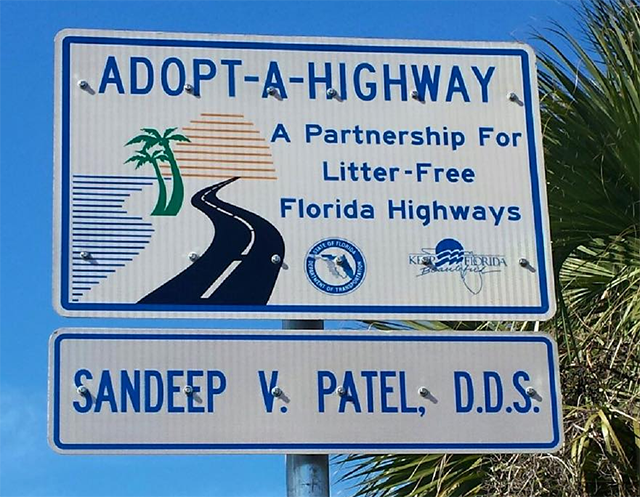 Adopt a Highway - Dr. Sandeep V. Patel, DDS.